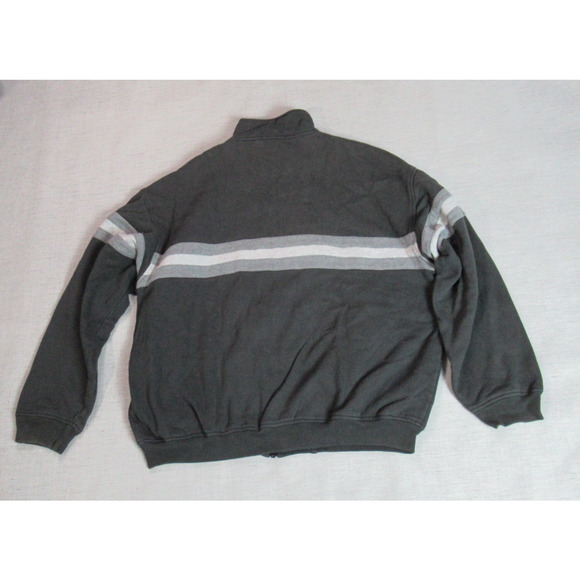 Vintage R&Y Sport Jacket Mens XXL Black Full Zip Sweatshirt Striped Casual 80s - Picture 5 of 9